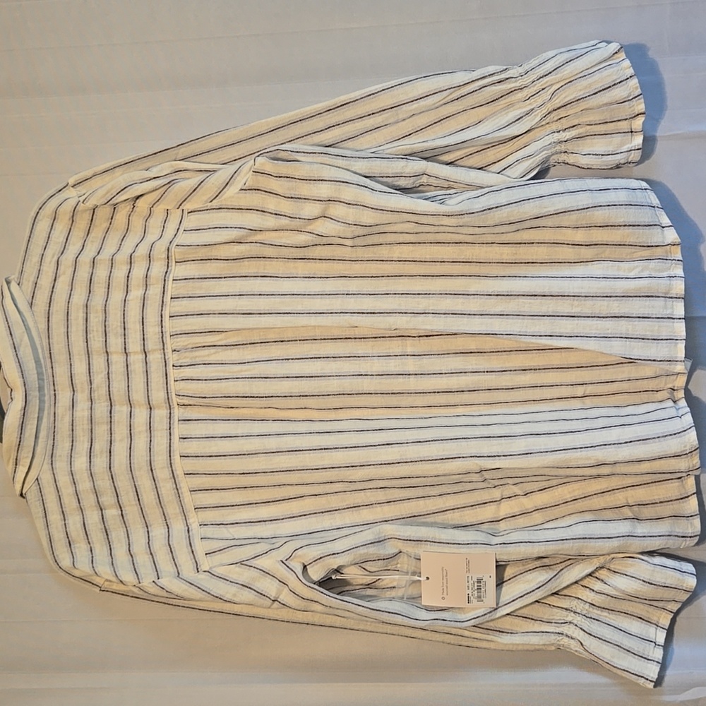 Lauren Conrad Striped Button-Up Shirt Size PL - Picture 6 of 7